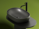 Умывальник CERAMICANOVA Element чаша накладная овальная (цвет Темный Антрацит Матовый) CN6047MDH
