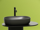 Умывальник CERAMICANOVA Element чаша накладная овальная (цвет Темный Антрацит Матовый) CN6047MDH