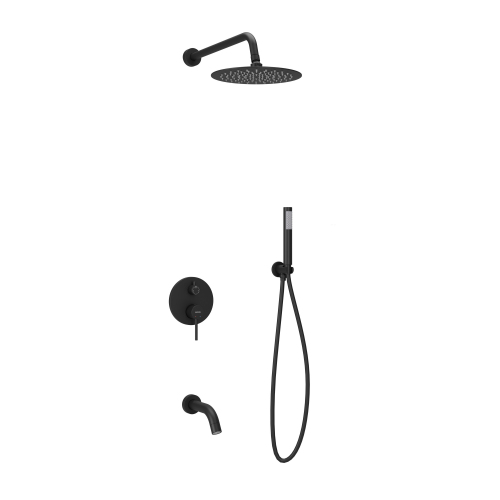 Душевой комплект SANCOS Select встраиваемый для душа, цвет чёрный матовый, SC3004MB