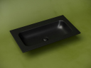 Раковина накладная CERAMICANOVA Grace прямоугольная без отверстия под смеситель, цвет черный матовый, CN7012MBwx