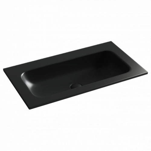 Раковина накладная CERAMICANOVA Grace прямоугольная без отверстия под смеситель, цвет черный матовый, CN7012MBwx