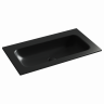 Раковина накладная CERAMICANOVA Grace прямоугольная без отверстия под смеситель, цвет черный матовый, CN7012MBwx