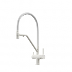 Смеситель для кухни Sancos Dora с гибким изливом, цвет матовый белый/белый, SC4003MW