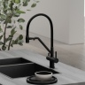 Смеситель для кухни Sancos Dora с гибким изливом, цвет матовый черный/черный, SC4003MB