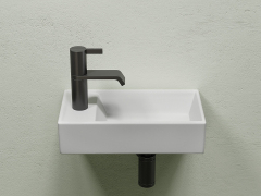 Умывальник CERAMICANOVA Element подвесной прямоугольный (чаша справа, отверстие под смеситель слева) цвет белый матовый CN6051RMW