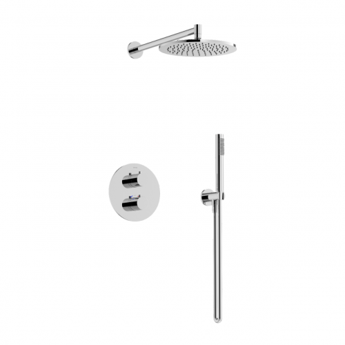 Душевой комплект с термостатом SANCOS Etna, с внутренней частью, хром, SC9010CH