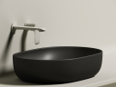 Умывальник CERAMICANOVA Element чаша накладная овальная (цвет Чёрный Матовый) CN6047MB