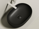 Умывальник CERAMICANOVA Element чаша накладная овальная (цвет Чёрный Матовый) CN6047MB