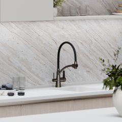 Смеситель для кухни Sancos Eri с гибким изливом, цвет вороненая сталь/черный, SC4001GG