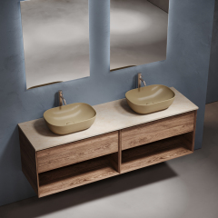 Столешница для ванной комнаты SANCOS из керамогранита SANCOS Kreman 1600х460 c отверстием под смеситель,TT160A2X