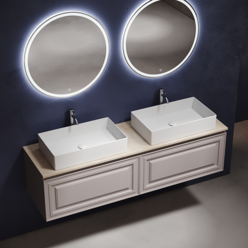 Столешница для ванной комнаты SANCOS из керамогранита SANCOS Kreman 1600х460 c отверстием под смеситель,TT160A2X