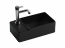 Умывальник CERAMICANOVA Element подвесной прямоугольный (чаша справа, отверстие под смеситель слева) цвет черный матовый CN5046MB