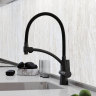 Смеситель для кухни Sancos Eri с гибким изливом, цвет матовый черный/черный, SC4001MB