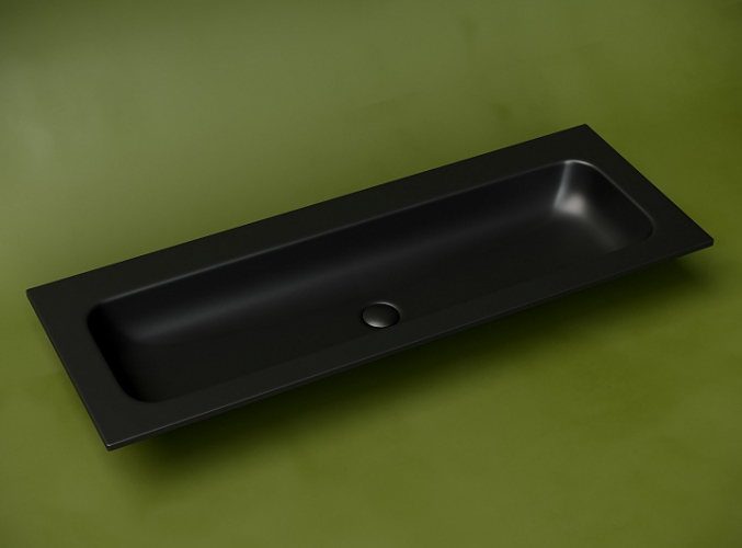 Раковина накладная CERAMICANOVA Grace прямоугольная, без отверстия цвет черный матовый, CN7016MBwx