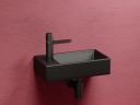 Умывальник CERAMICANOVA Element подвесной прямоугольный (чаша справа, отверстие под смеситель слева) цвет чёрный матовый CN6051RMB