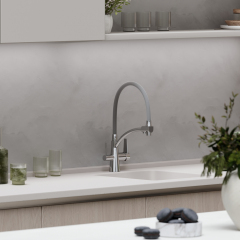 Смеситель для кухни Sancos Eri с гибким изливом, цвет хром/серый, SC4001CH
