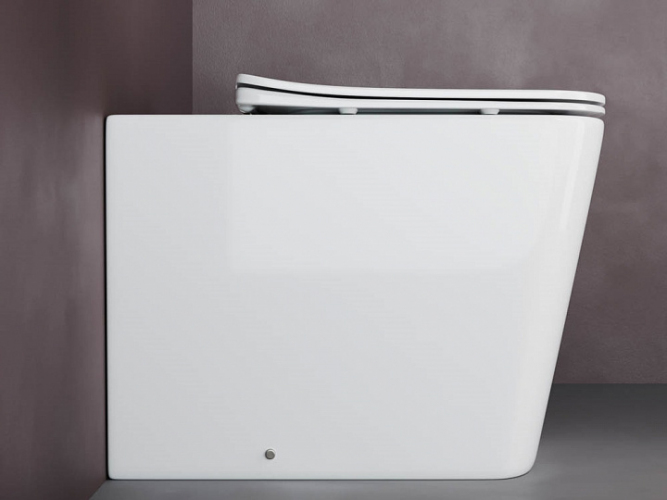 Унитаз CERAMICANOVA Cubic Rimless напольный приставной CN1809