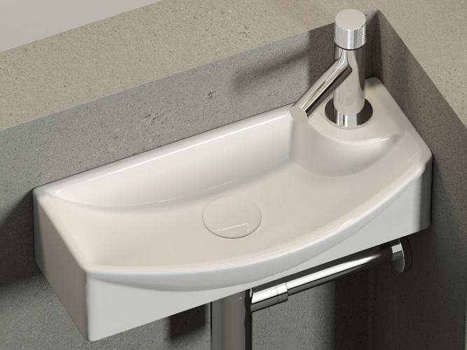 Умывальник CERAMICANOVA Element подвесной прямоугольный с крепежом (чаша слева, отверстие под смеситель справа) CN6038L