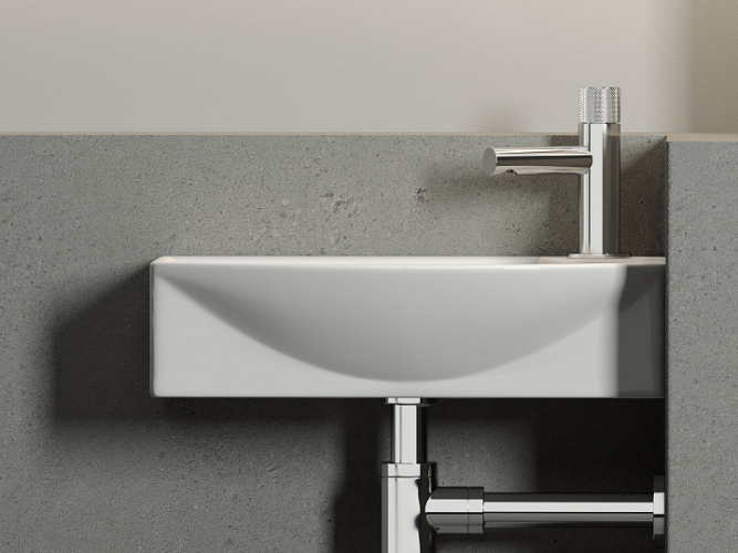 Умывальник CERAMICANOVA Element подвесной прямоугольный с крепежом (чаша слева, отверстие под смеситель справа) CN6038L