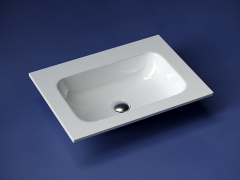 Раковина накладная CERAMICANOVA Grace прямоугольная, без отверстия под смеситель, CN7011wx