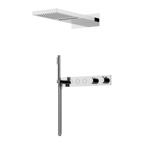 Душевой комплект с термостатом SANCOS Linn, с внутренней частью, хром, SC9023CH