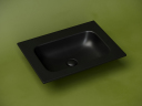 Раковина накладная CERAMICANOVA Grace прямоугольная, без отверстия под смеситель, цвет черный матовый, CN7011MBwx