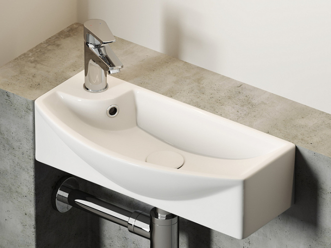 Умывальник CERAMICANOVA Element подвесной прямоугольный с крепежом (чаша справа, отверстие под смеситель слева) CN6038R