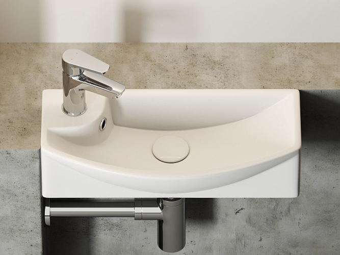 Умывальник CERAMICANOVA Element подвесной прямоугольный с крепежом (чаша справа, отверстие под смеситель слева) CN6038R