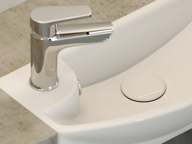 Умывальник CERAMICANOVA Element подвесной прямоугольный с крепежом (чаша справа, отверстие под смеситель слева) CN6038R