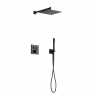 Душевой комплект с термостатом SANCOS Linn, с внутренней частью, черный матовый, SC9022MB