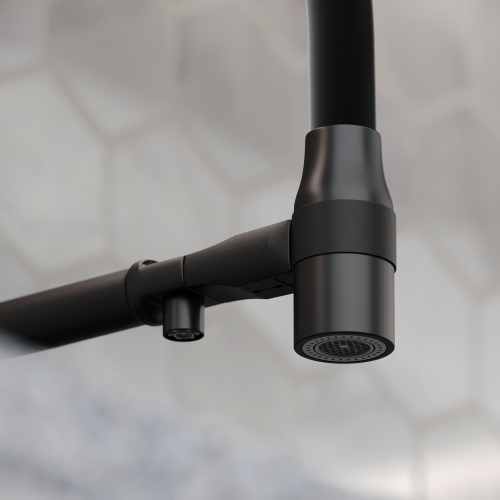 Смеситель для кухни Sancos Garda с гибким изливом, цвет матовый черный/черный, SC4009MB