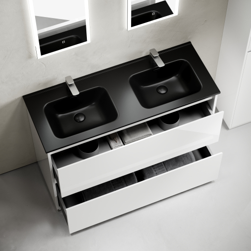 Тумба напольная под раковину SANCOS Libra Floor, белый глянец 1190х450х840 мм, LB120F-2W