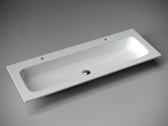 Раковина накладная CERAMICANOVA Grace прямоугольная, с 2 отверстиями под смеситель цвет белый CN7016