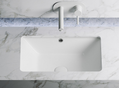 Умывальник CERAMICANOVA Element прямоугольный встраиваемый под столешницу, с крепежом и шаблоном для установки CN6045