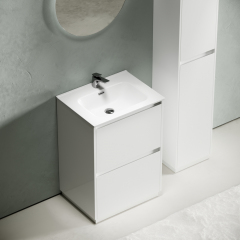 Тумба напольная под раковину SANCOS Libra Floor, белый глянец 590х450х840 мм, LB60FW