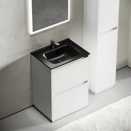 Тумба напольная под раковину SANCOS Libra Floor, белый глянец 590х450х840 мм, LB60FW