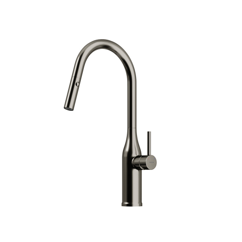 Смеситель для кухни Sancos Grand с вытяжным изливом, цвет вороненая сталь, SC4002GG