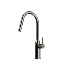 Смеситель для кухни Sancos Grand с вытяжным изливом, цвет вороненая сталь, SC4002GG