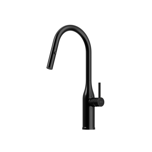 Смеситель для кухни Sancos Grand с вытяжным изливом, цвет матовый черный, SC4002MB