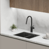 Смеситель для кухни Sancos Grand с вытяжным изливом, цвет матовый черный, SC4002MB