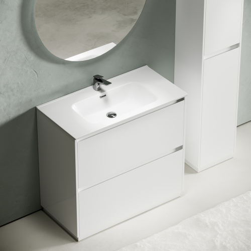 Тумба напольная под раковину SANCOS Libra Floor, белый глянец 890х450х840 мм, LB90FW