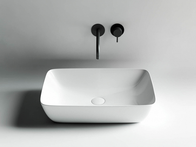 Умывальник чаша CERAMICANOVA FORM накладная прямоугольная CN2003