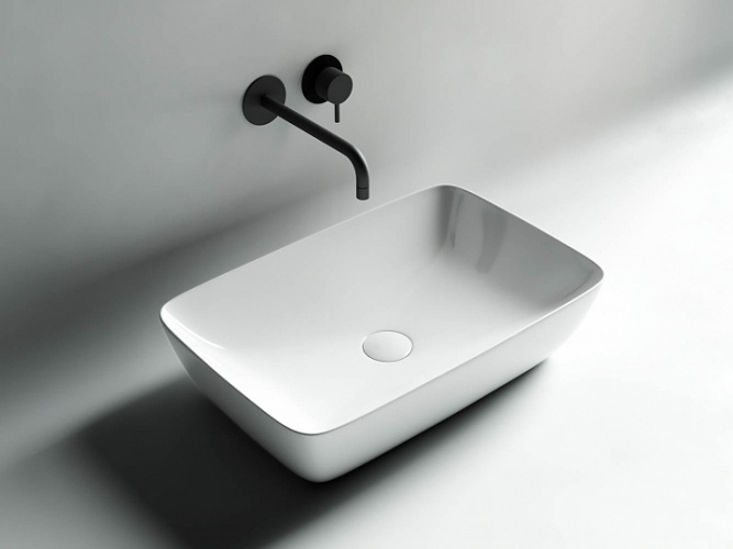 Умывальник чаша CERAMICANOVA FORM накладная прямоугольная CN2003