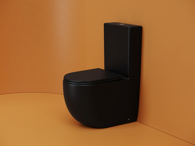 Унитаз CERAMICANOVA Metropol напольный пристенный смыв Торнадо черный матовый