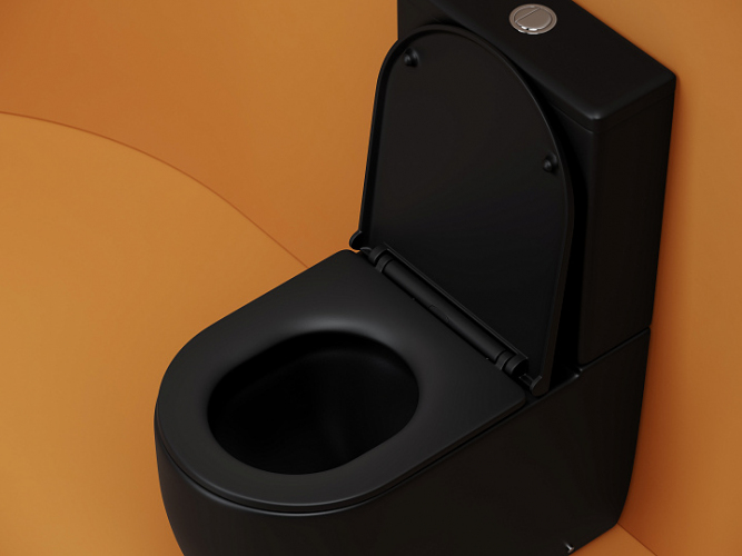 Унитаз CERAMICANOVA Metropol напольный пристенный смыв Торнадо черный матовый