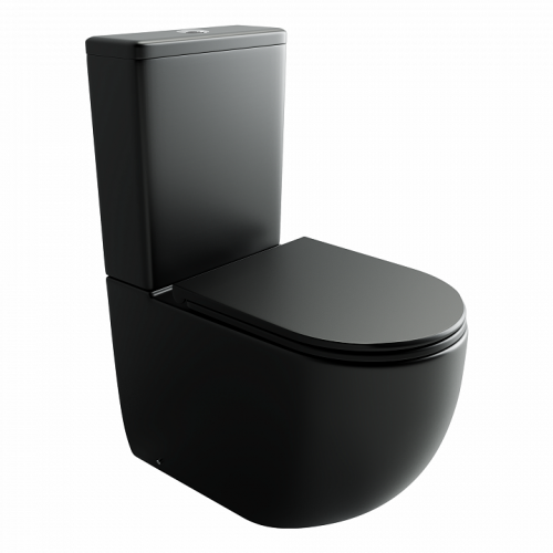 Унитаз CERAMICANOVA Metropol напольный пристенный смыв Торнадо черный матовый