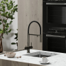 Смеситель для кухни Sancos Imola с гибким изливом, цвет вороненая сталь/черный, SC4010GG