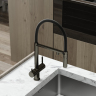 Смеситель для кухни Sancos Imola с гибким изливом, цвет вороненая сталь/черный, SC4010GG