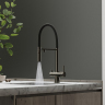 Смеситель для кухни Sancos Imola с гибким изливом, цвет вороненая сталь/черный, SC4010GG