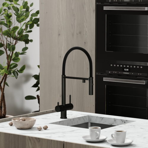 Смеситель для кухни Sancos Imola с гибким изливом, цвет матовый черный/черный, SC4010MB